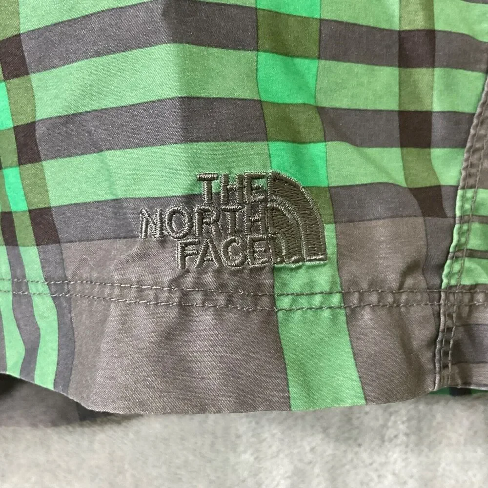 The North Face Men's M Green Plaid Hybrid Golf Swim Casual Shorts belted